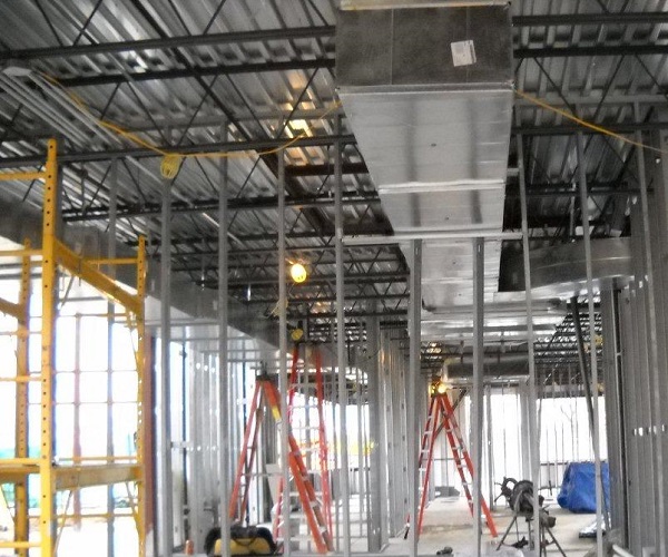 Lochwood Library HVAC installation