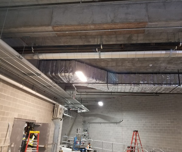 Distribution center HVAC installation